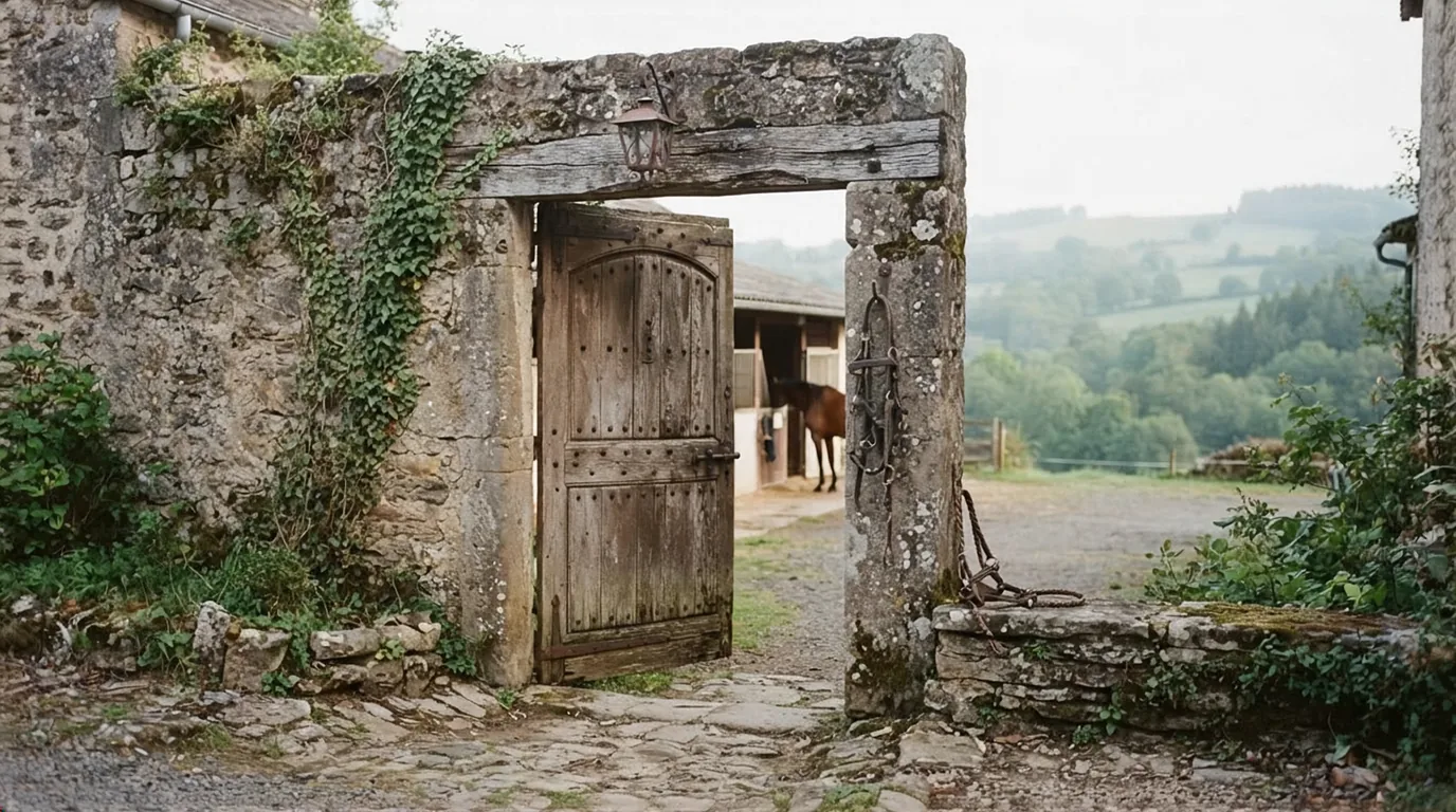 Entrée du De Gentse Tinkerhoeve, centre équestre à Saint-Hilaire-le-Château