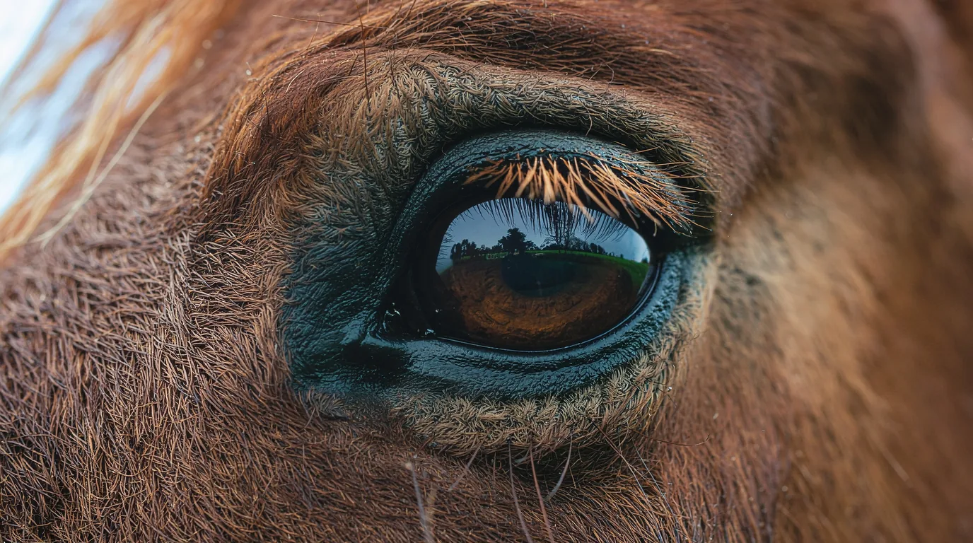 Un regard de cheval au De Gentse Tinkerhoeve, Saint-Hilaire-le-Château